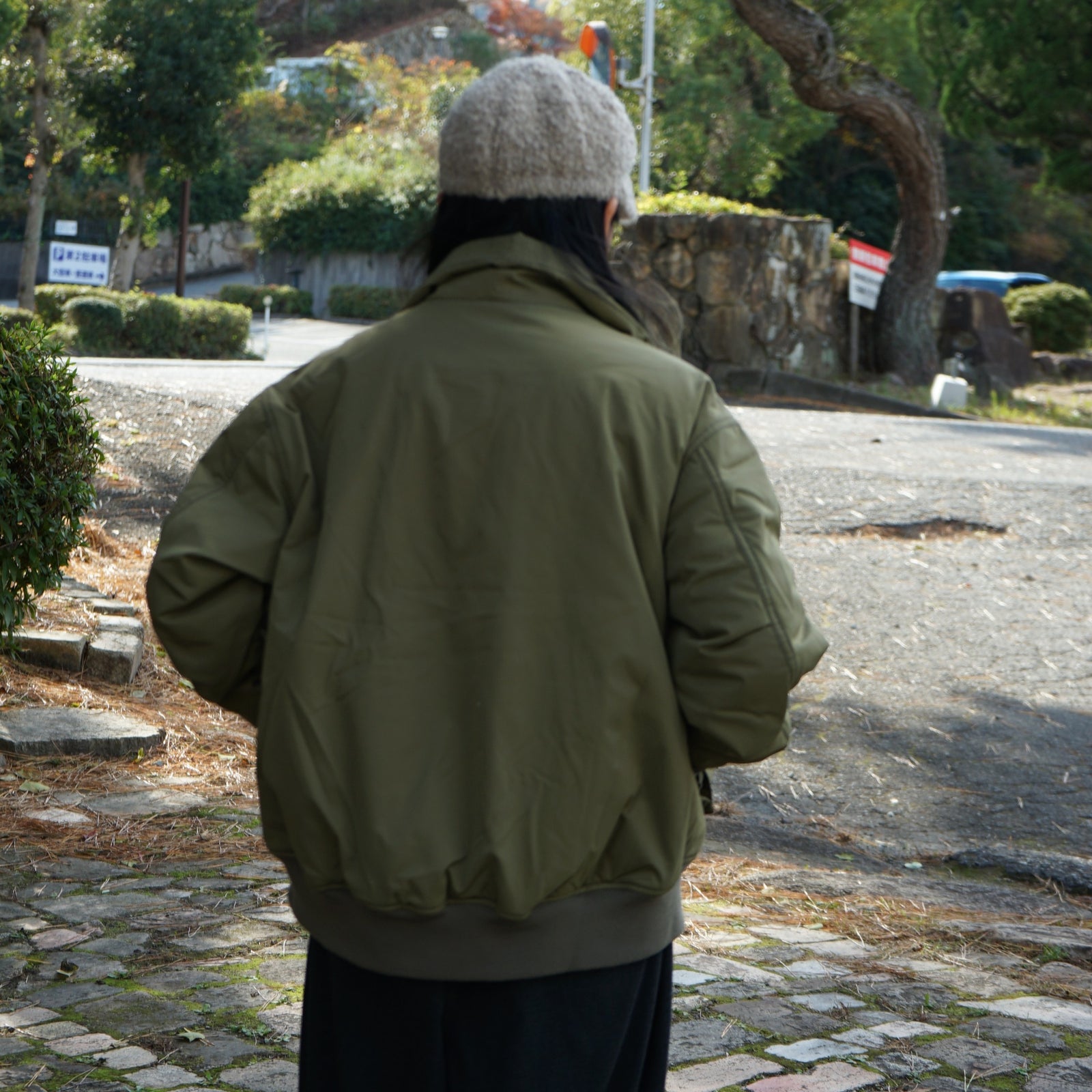 leill レリル ハイネックフライトジャケット jacket khaki – Osmund Drive