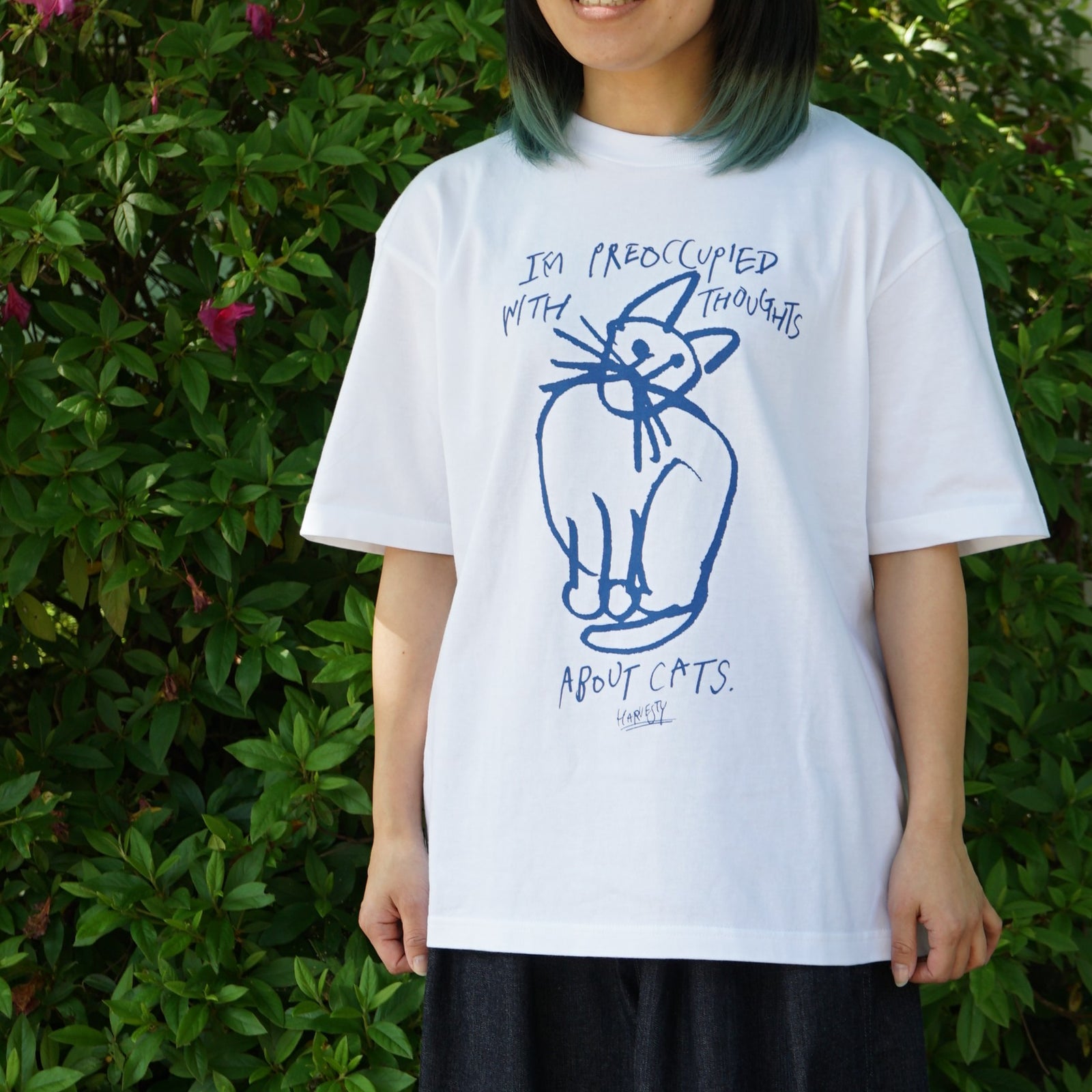HARVESTY ハーベスティ イワサトミキ PRINTED BOX TEE FRONT/CAT-2