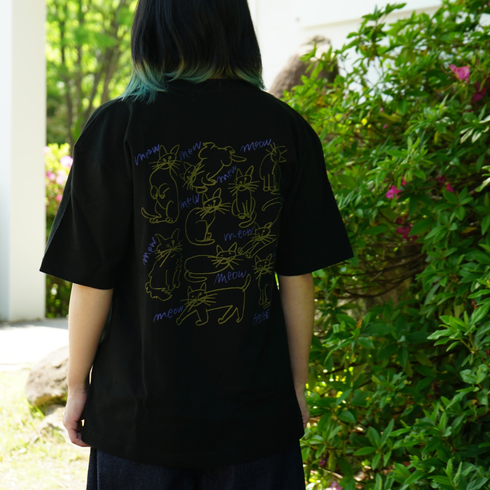 HARVESTY ハーベスティ イワサトミキ PRINTED BOX TEE BACK/CAT-3
