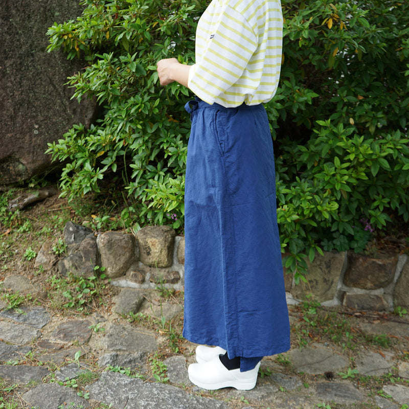 ARMEN ISNAM2403 アーメン / COTTON LONG WRAP SKIRT　巻きスカート