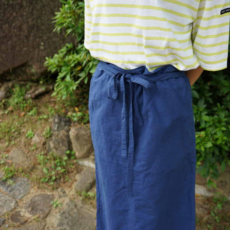 ARMEN ISNAM2403 アーメン / COTTON LONG WRAP SKIRT　巻きスカート