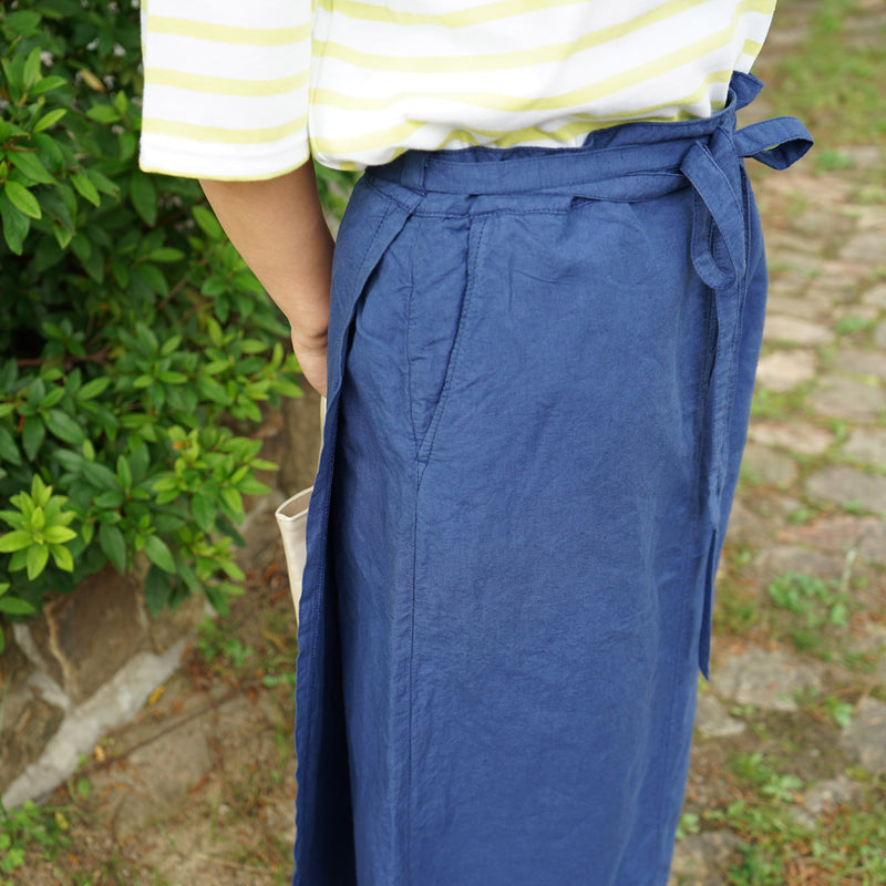 ARMEN ISNAM2403 アーメン / COTTON LONG WRAP SKIRT　巻きスカート