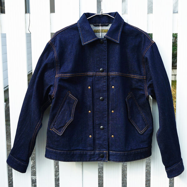 lelill レリル　プリーデッドデニムジャケット　Denim　Jacket　インディゴ