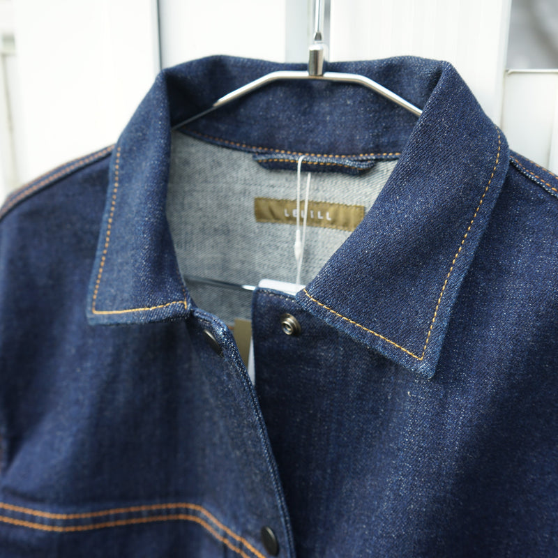 lelill レリル　プリーデッドデニムジャケット　Denim　Jacket　インディゴ