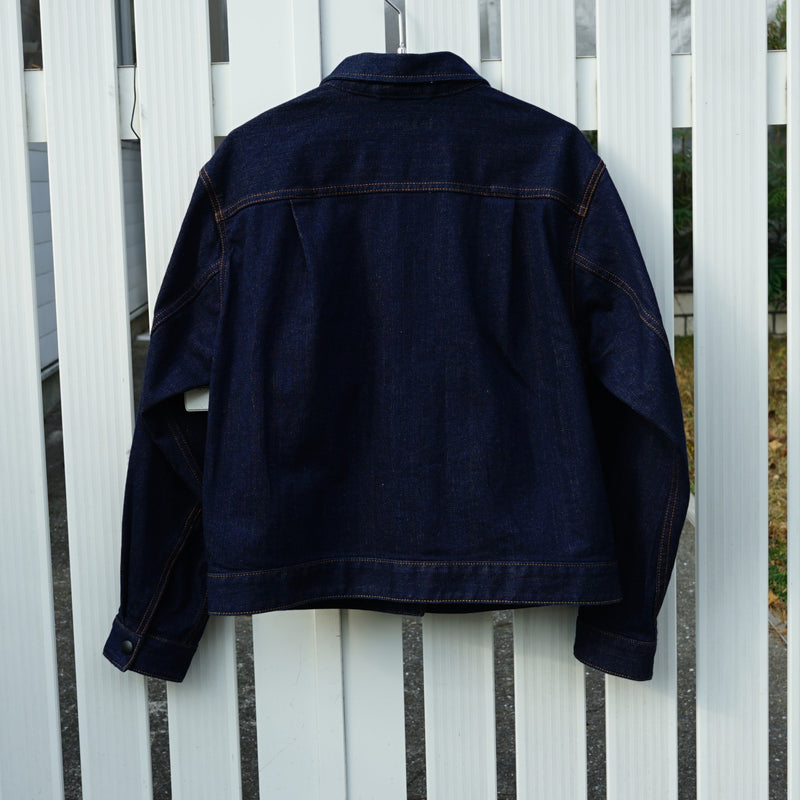 lelill レリル　プリーデッドデニムジャケット　Denim　Jacket　インディゴ