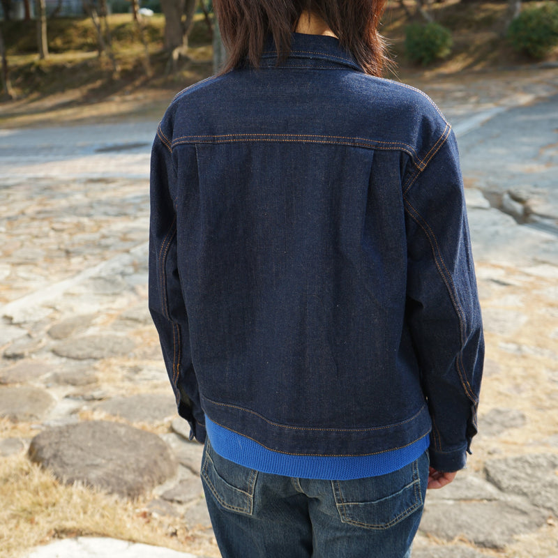 lelill レリル　プリーデッドデニムジャケット　Denim　Jacket　インディゴ