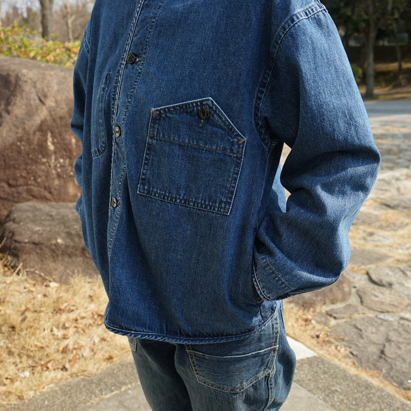 D.M.G 10ozデニム パイピングショートジャケット Denim Jacket