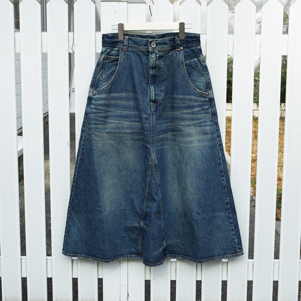 Brocante  ブロカント　13ozデニム デフォルメスカート　Denimu Skirt