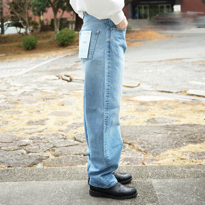 D.M.G   ディーエムジー  12.5ozデニム カーブラインパンツ　ライトインディゴブルー Denim Pants　Light Indigo　Blue