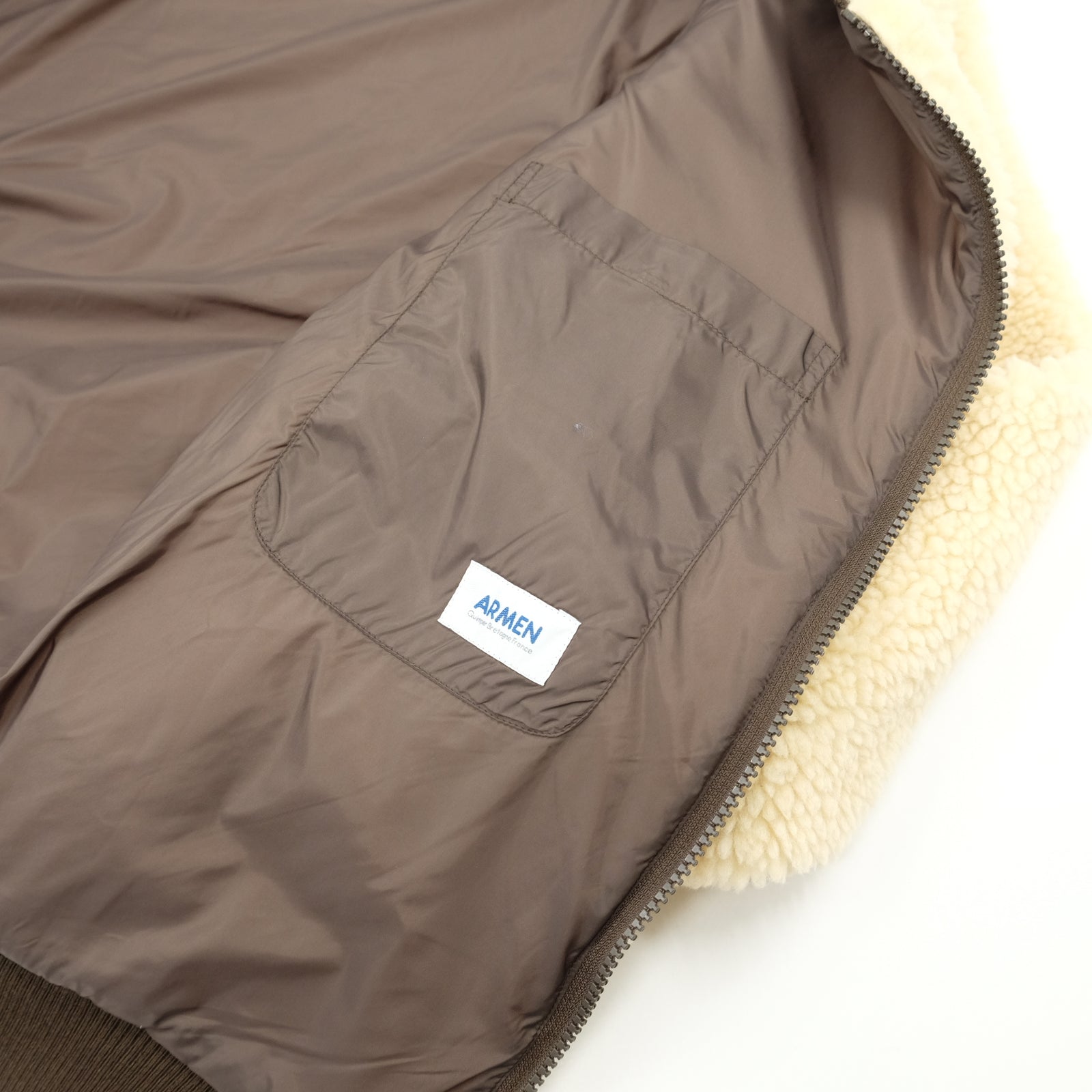 ARMEN アーメン ADNAM2453(ジャケット) ZIP-UP FLEECE RIB COLLAR