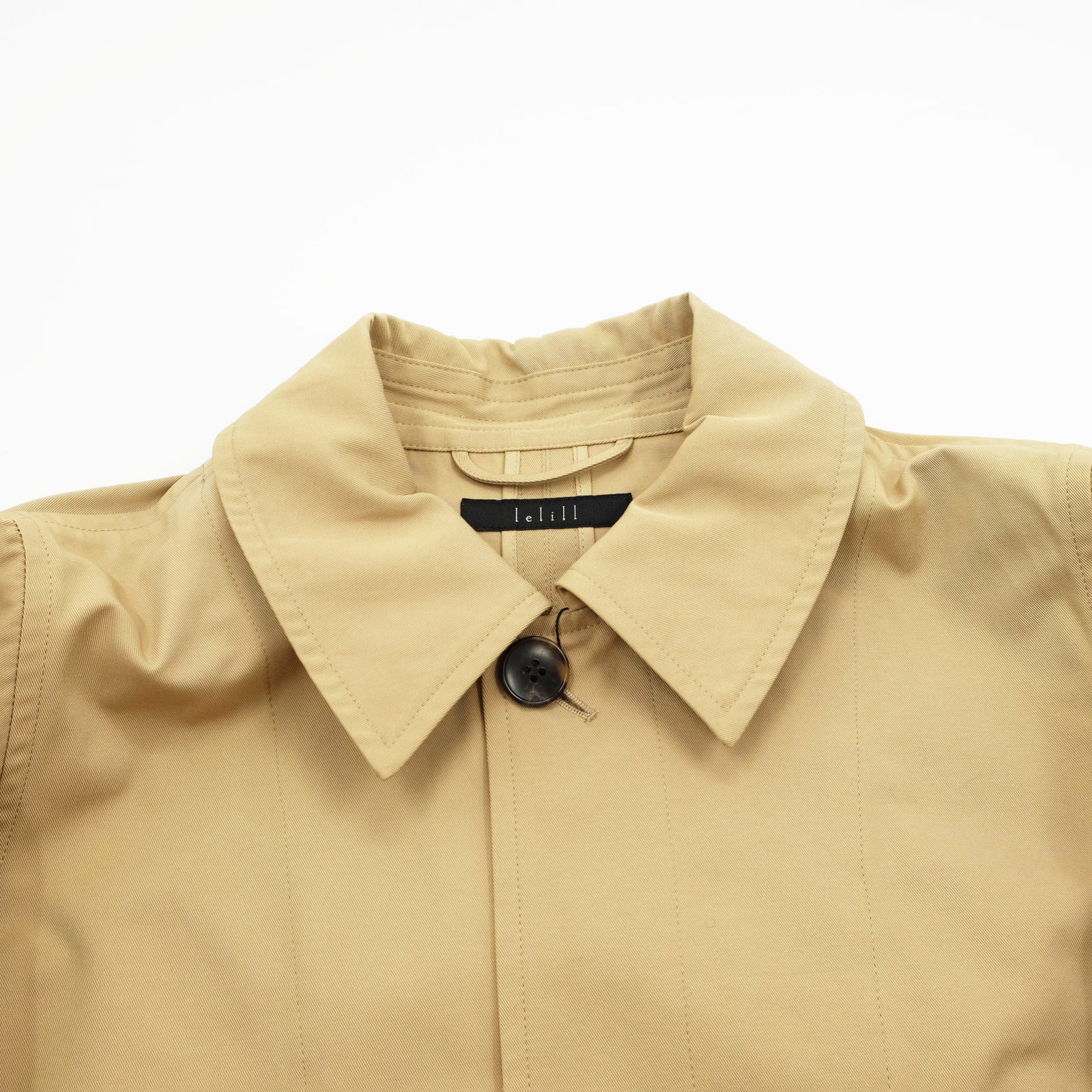 新品未使用lelile バルマカーン　ベンチレーションコート　キャメルサイズ38 lelill レリル バルマカーン ベンチレーションコート Balmacaan Coat