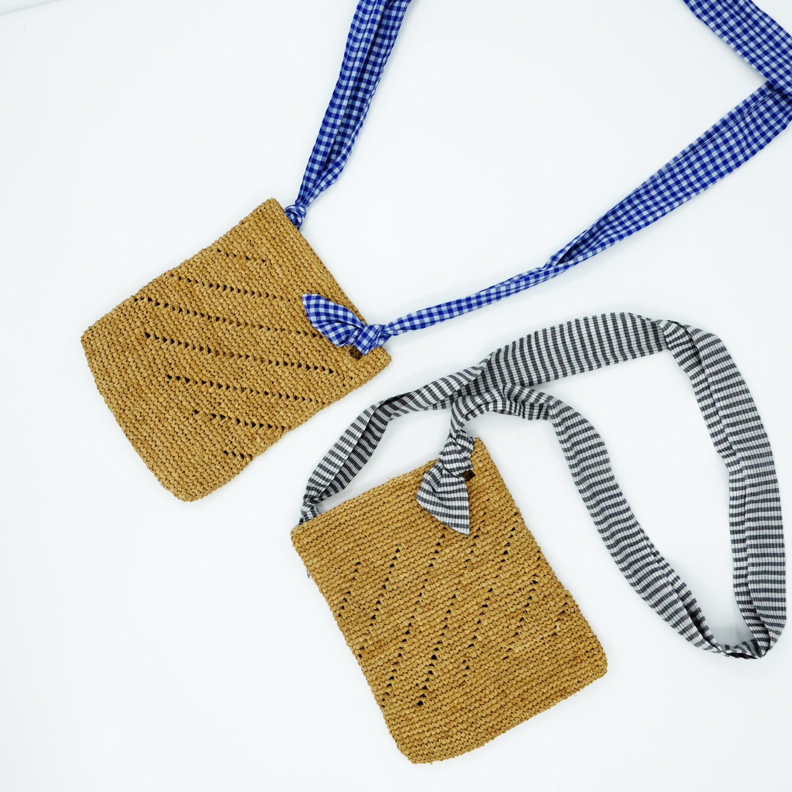 maison de soil RAFFIA SHOULDER POUCH メゾンドソエル ラフィア