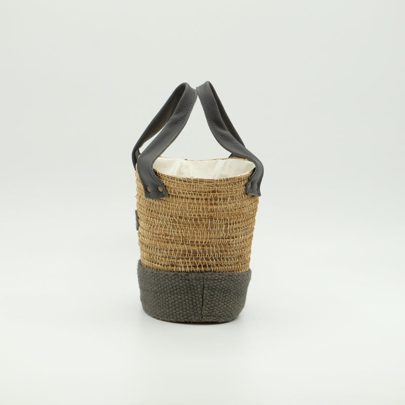 CLEDRAN クレドラン　HAND＆WORK MATERIAL TOTE　カゴバッグ　NATURAL×GRAY