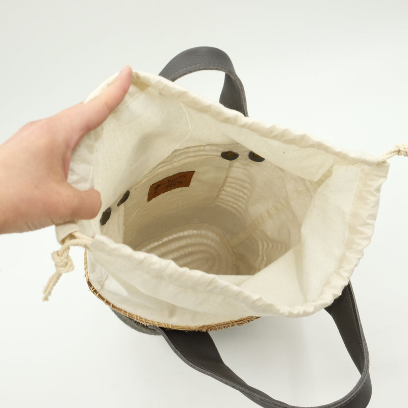 CLEDRAN クレドラン　HAND＆WORK MATERIAL TOTE　カゴバッグ　NATURAL×GRAY