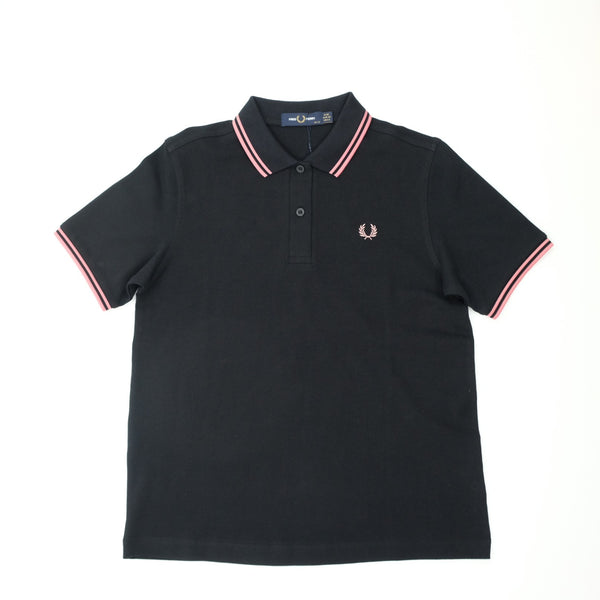 Fred Perry フレッドペリー　The Fred Perry Shirt - G3600　ポロシャツ　BLACK / PUTTY PINK