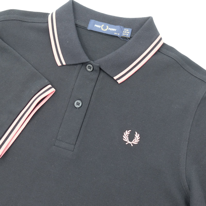 Fred Perry フレッドペリー　The Fred Perry Shirt - G3600　ポロシャツ　BLACK / PUTTY PINK