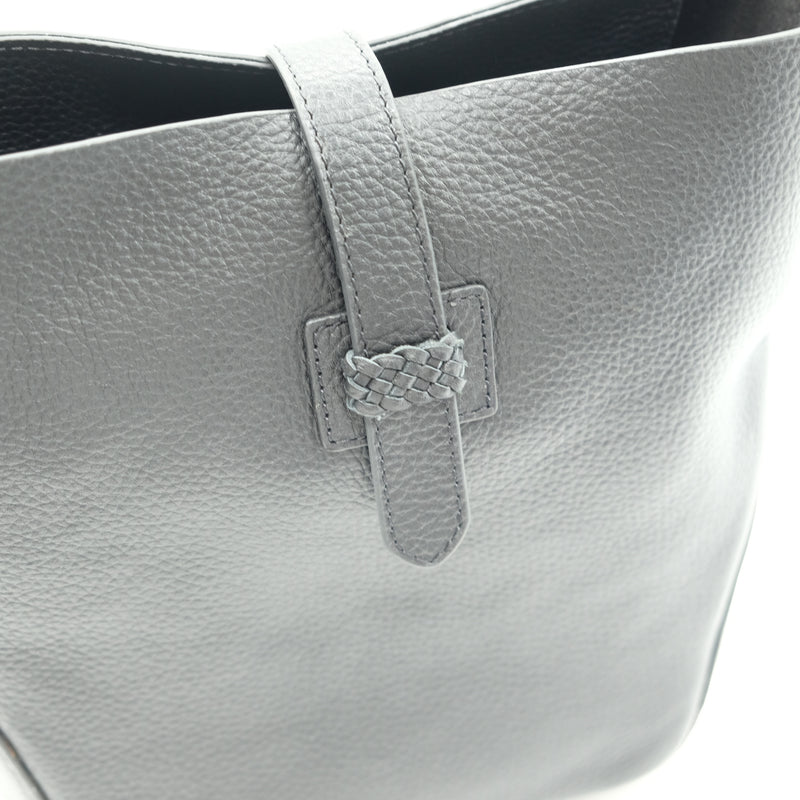 masoin de soil メゾンドソイル　GRAINED LEATHER ONE HANDLE BAG　Black