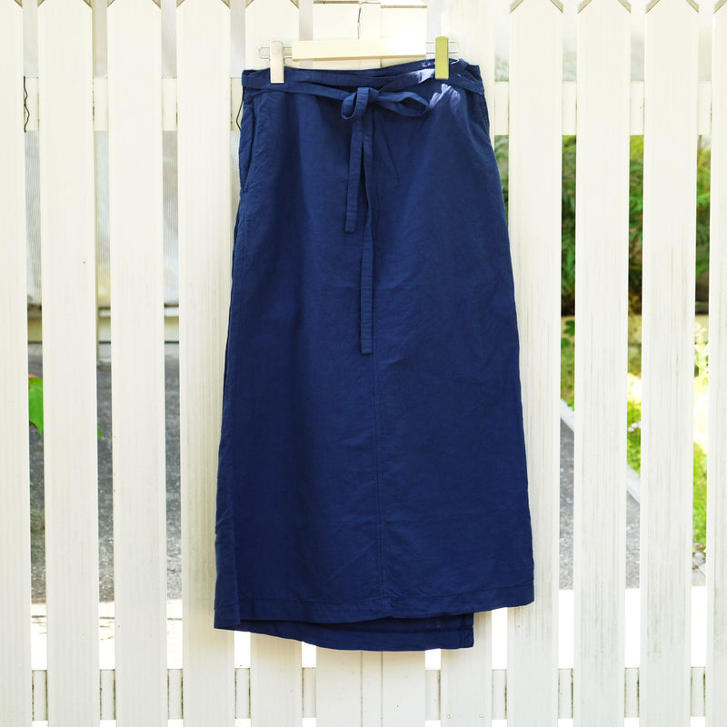 ARMEN ISNAM2403 アーメン / COTTON LONG WRAP SKIRT　巻きスカート