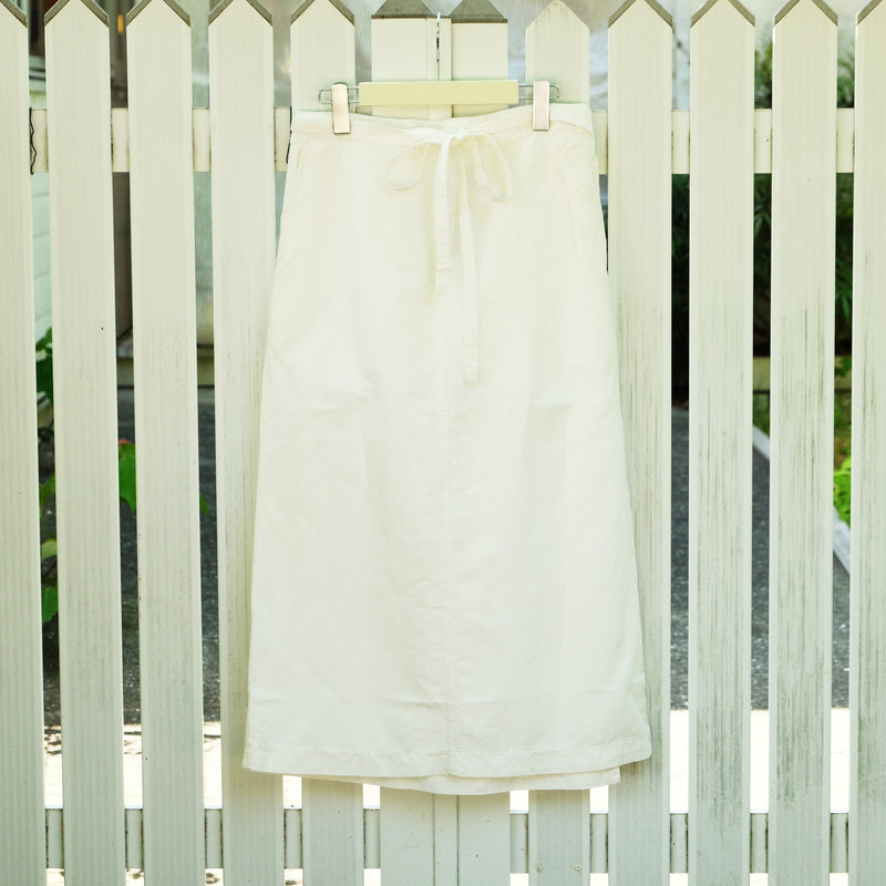 ARMEN ISNAM2403 アーメン / COTTON LONG WRAP SKIRT　巻きスカート