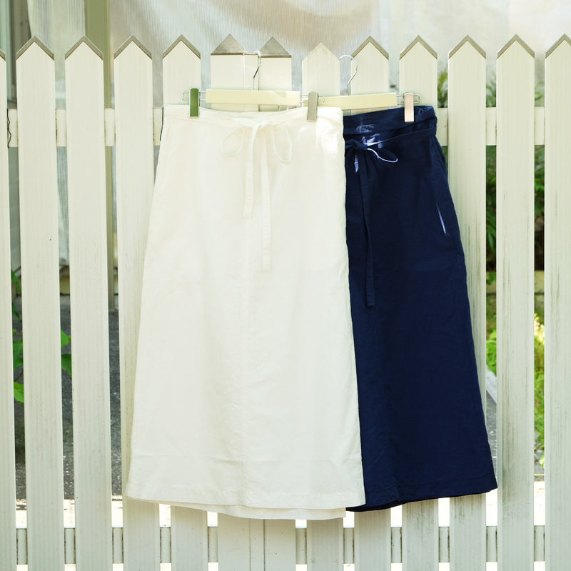 ARMEN ISNAM2403 アーメン / COTTON LONG WRAP SKIRT　巻きスカート