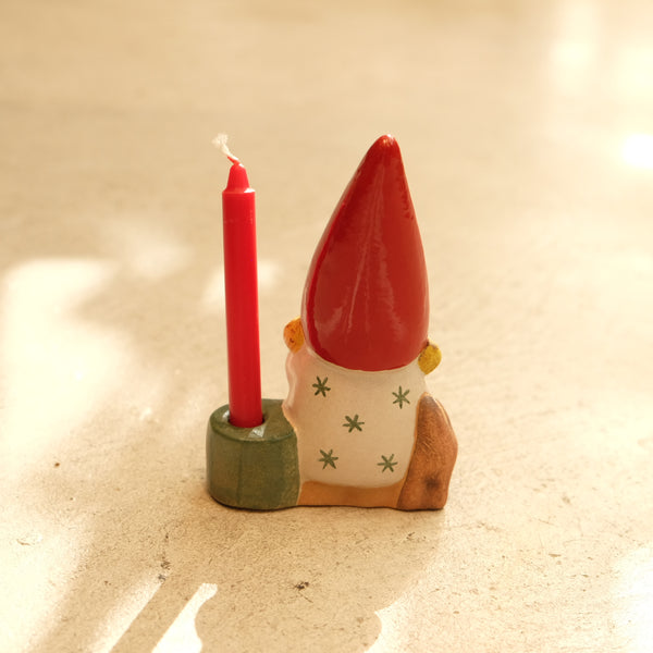 Lisa Larson　リサ・ラーソン　Santa Girl with Cat 　キャンドルスタンド