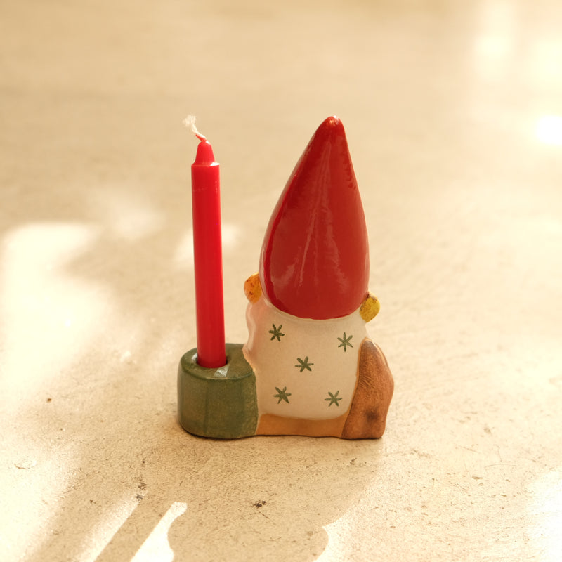 Lisa Larson　リサ・ラーソン　Santa Girl with Cat 　キャンドルスタンド