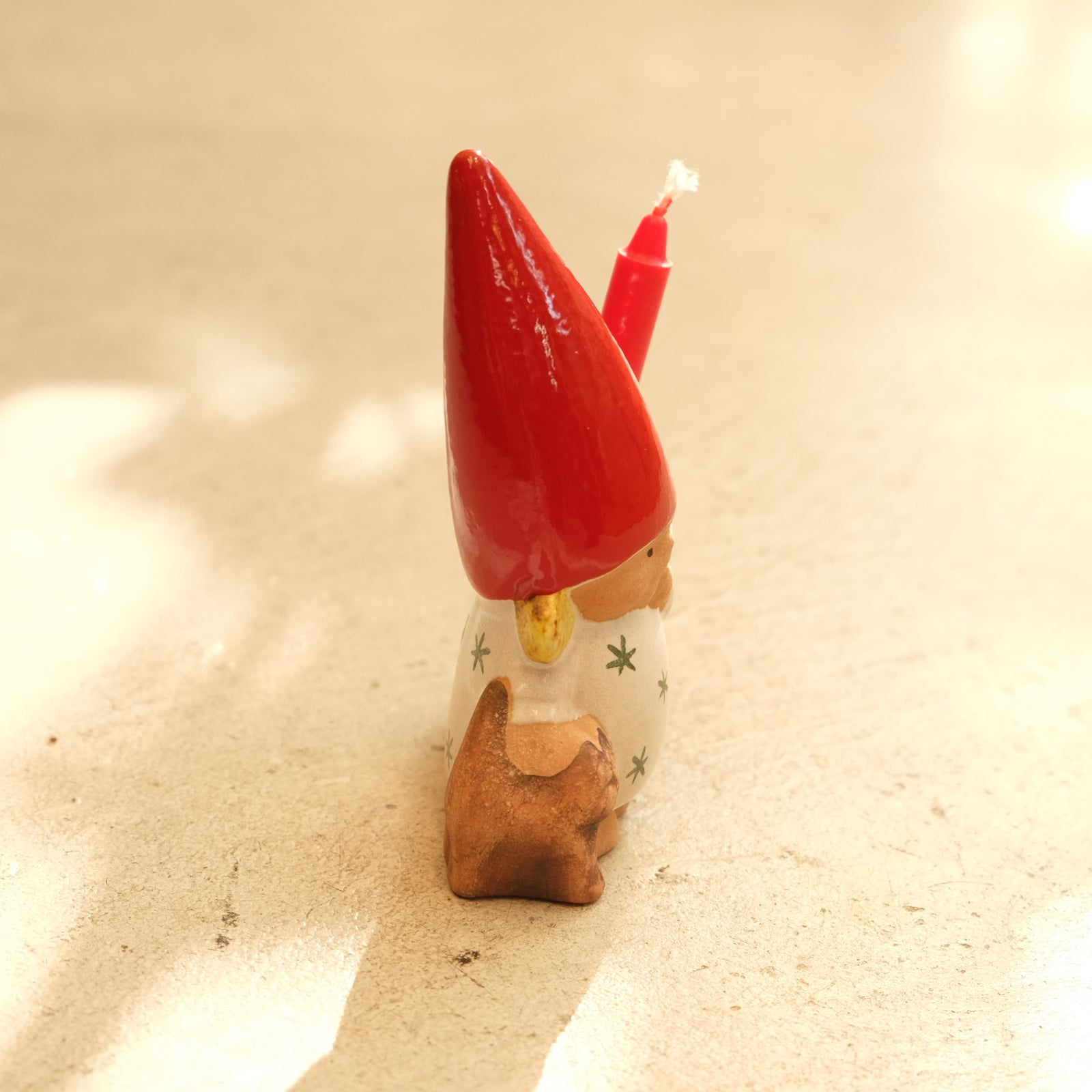 Lisa Larson リサ・ラーソン Santa Girl with Cat キャンドルスタンド