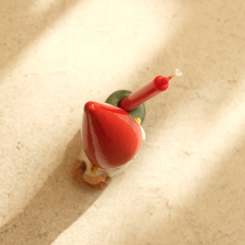 Lisa Larson　リサ・ラーソン　Santa Girl with Cat 　キャンドルスタンド