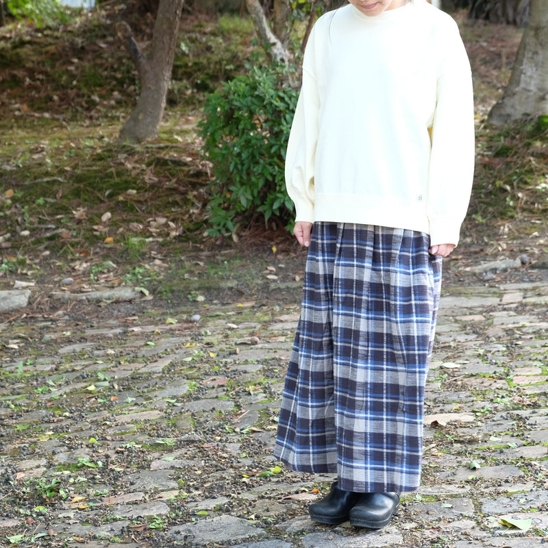 D.M.G　マキシ丈スカート　17-0530T ブルーチェック