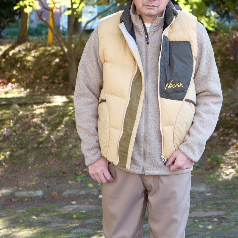NANGA MAZENO RIDGE VEST マゼノリッジ ダウン ベスト Beige