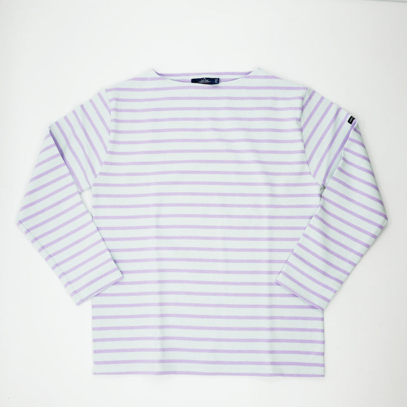 SAINT JAMES ウェッソン ボーダー　白×パープル ウェッソン “ボーダー”［白/リラパープル]：セントジェームス