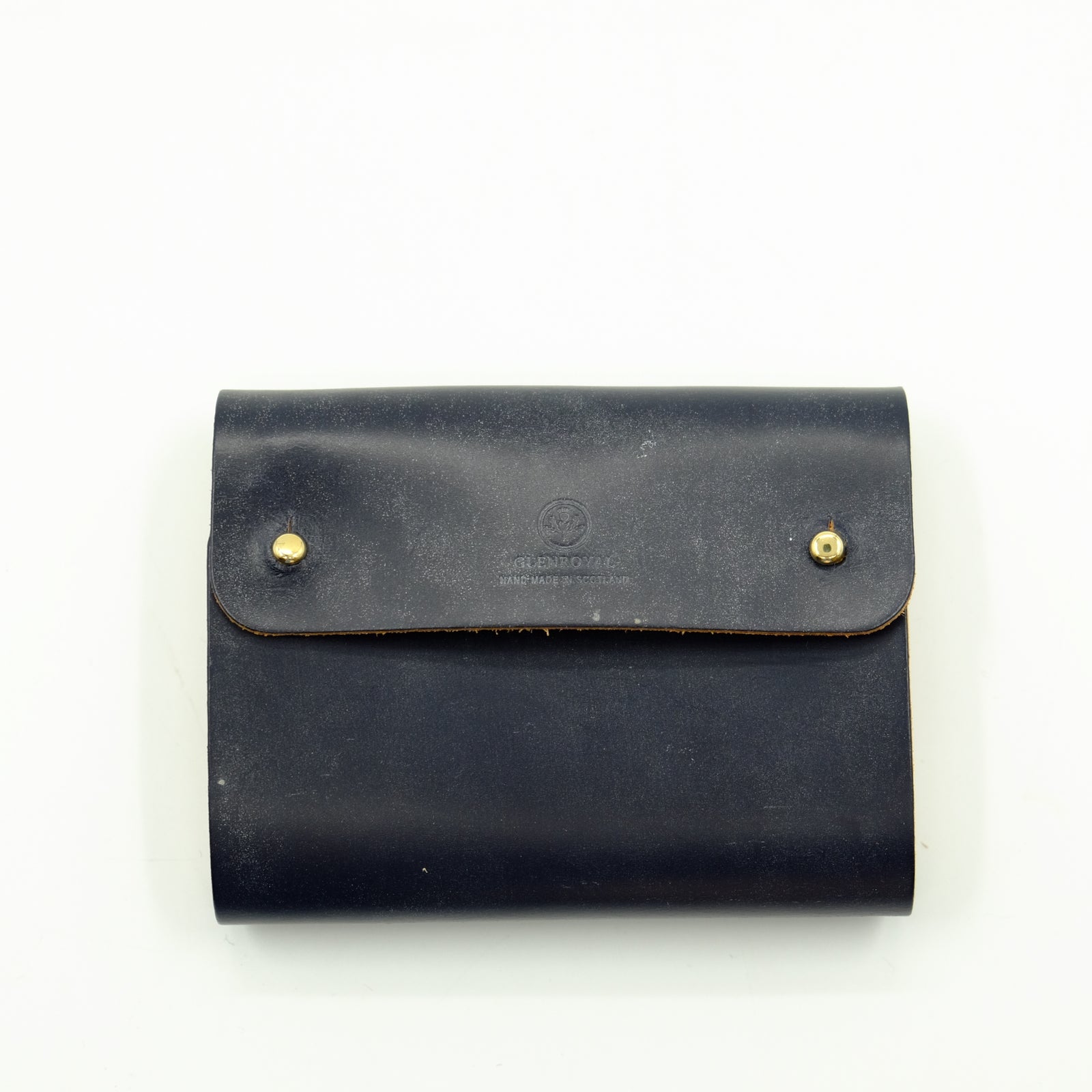 GLENROYAL グレンロイヤル キャンバス×フルブライドルレザーロングウォレット“CANVASWALLET S” 折財布 NAVY×BE –  Osmund Drive