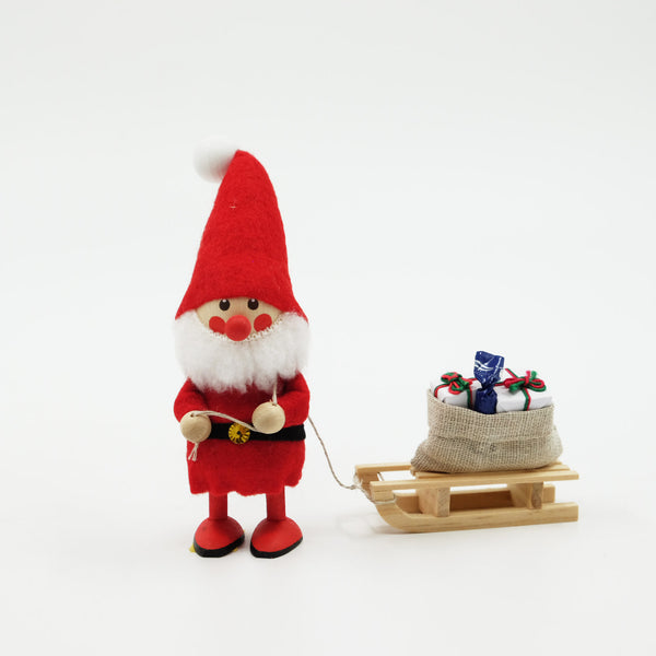 【 ノルディカ ニッセ 】　よくばりサンタ& ソリに乗ったサンタ そりに乗ったサンタ レッド Silent night NORDIKA nisse(ノルディカ