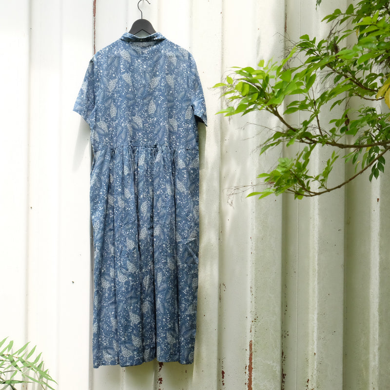 SOIL ソイル NSL26063 80s VOILE LEAF & FLOWER PRINT REGULAR COLLAR