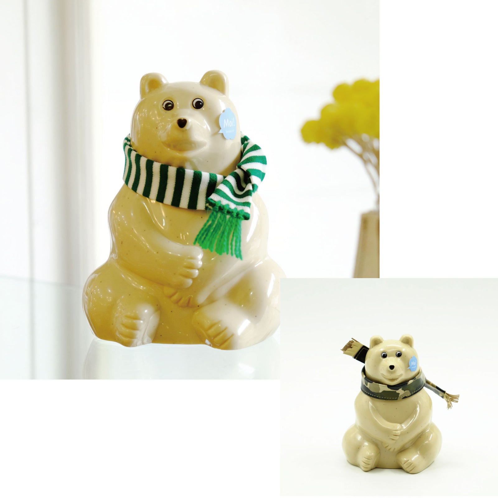 白くま貯金箱 Polar Bear Money BOX フィンランド マフラー付き