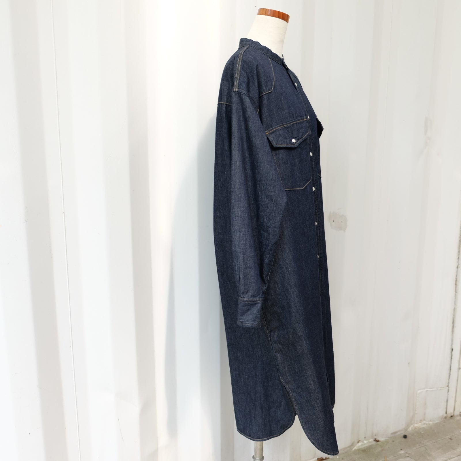 極美品 D.M.G.デニム ウエスタンシャツワンピース