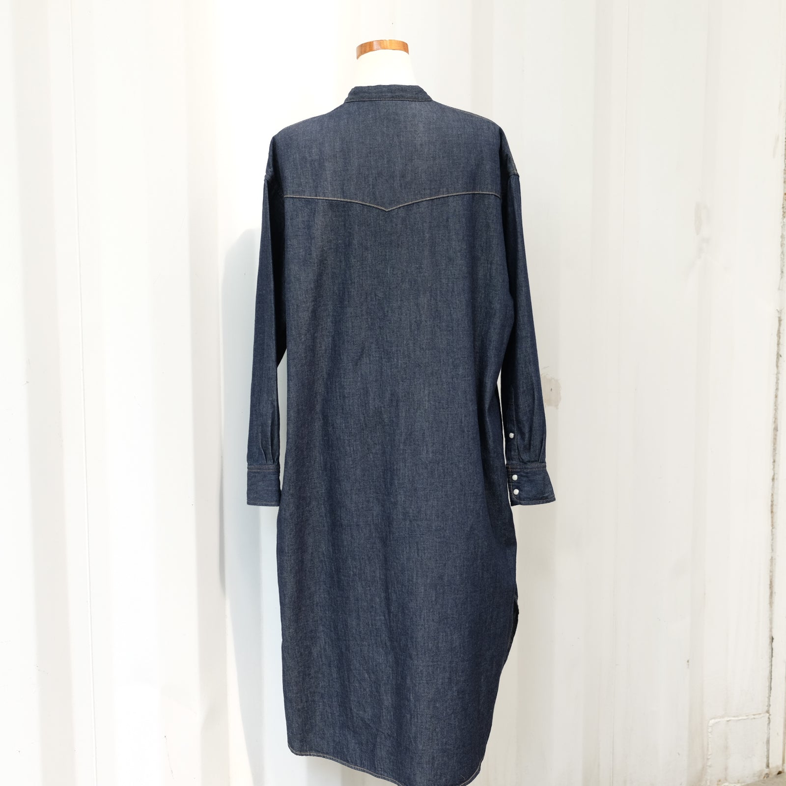未使用 D.M.G シャツワンピース バンドカラー ストライプ 綿 size3 KOBE LETTUCE ワンピース シャツワンピース レディース