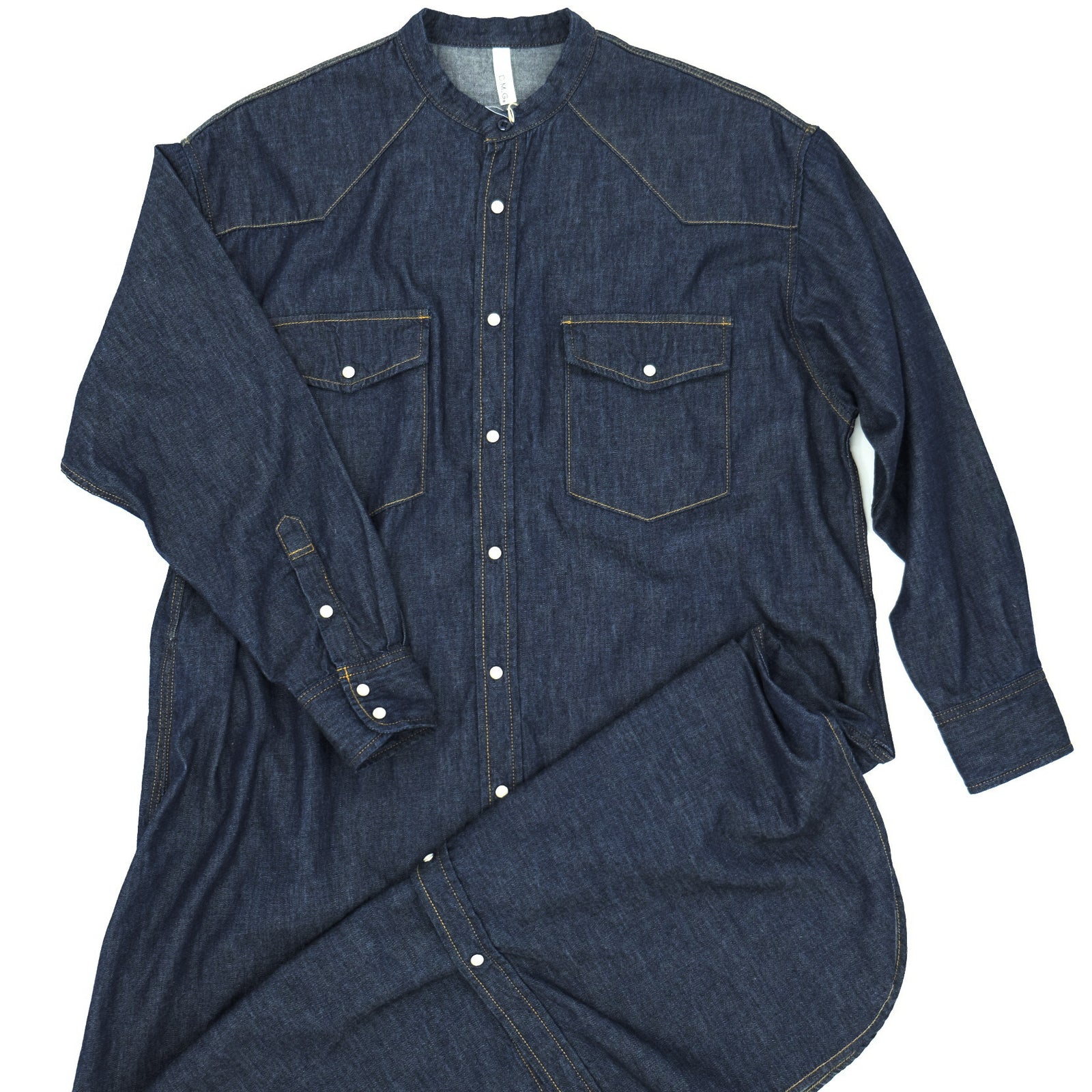 未使用 D.M.G シャツワンピース バンドカラー ストライプ 綿 size3 KOBE LETTUCE ワンピース シャツワンピース レディース
