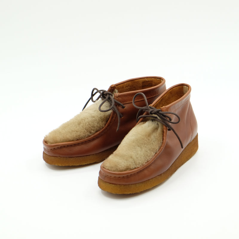 HTS (HARROW TOWN STORES) 1951's　アッパーシープスキンハイカットワラビー　size37 ショートブーツ　レザーシューズ　858S LT.BRN×SHEEPSKIN