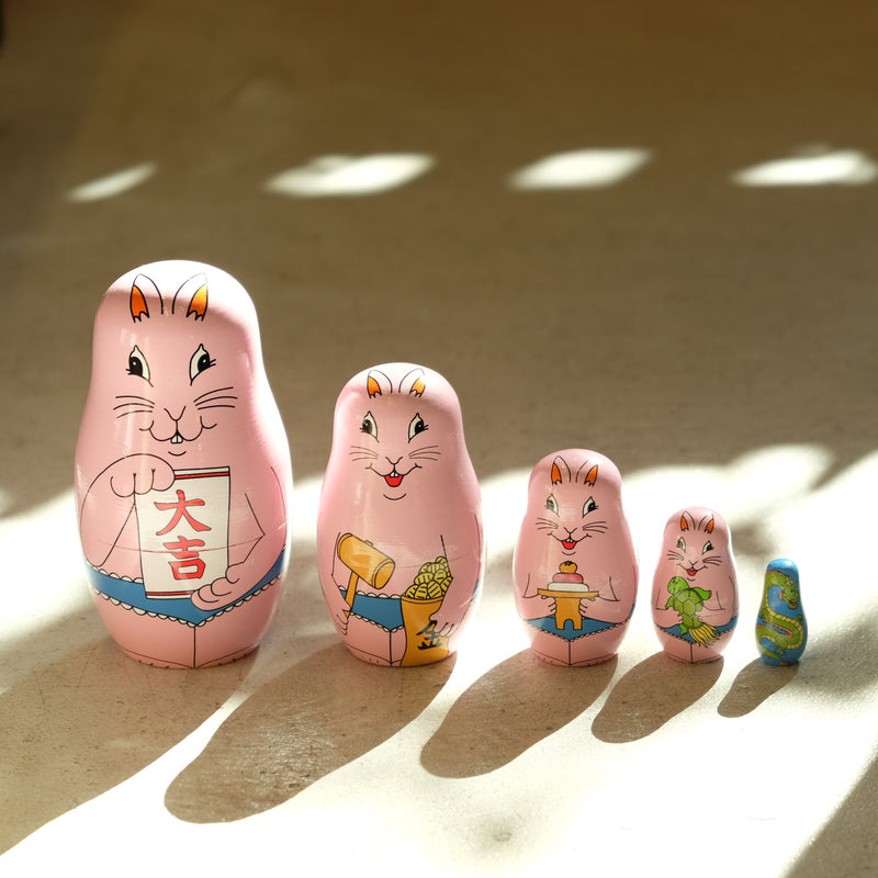 Happy New Rabbit ハッピー ニュー ラビット MIDORI KOMATSU Plays with DETAIL INC マトリョーシカ　うさぎのマトリョーシカ　