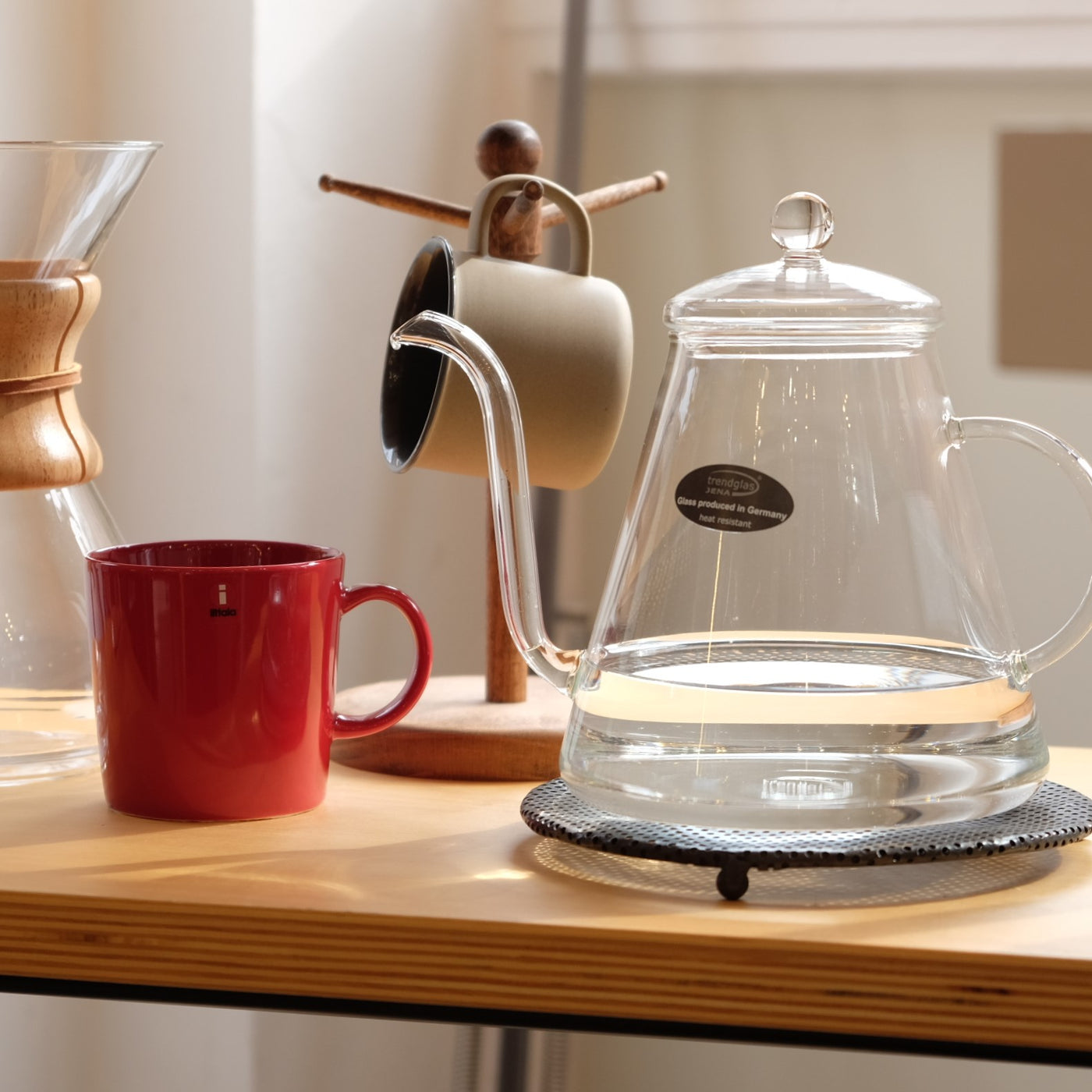 Pour Over Kanne 1.2L 耐熱ガラスケトル Trendglas-Jena